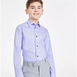 CALVIN KLEIN boys button down dress shirt - Lilac - Size 14